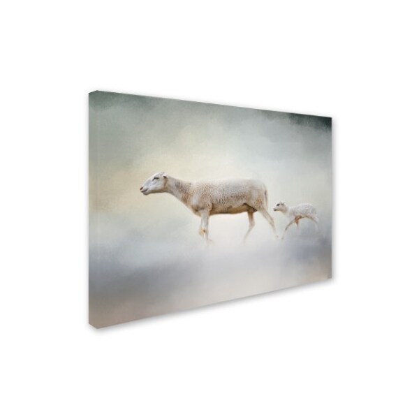 Jai Johnson 'In My Mothers Footsteps Sheep And Lamb' Canvas Art,18x24